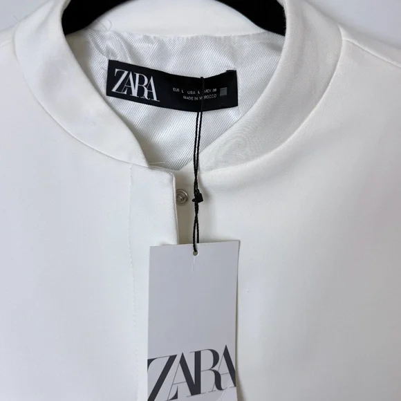 Zara Size Large White Jacket (A) - Picture 3 of 6